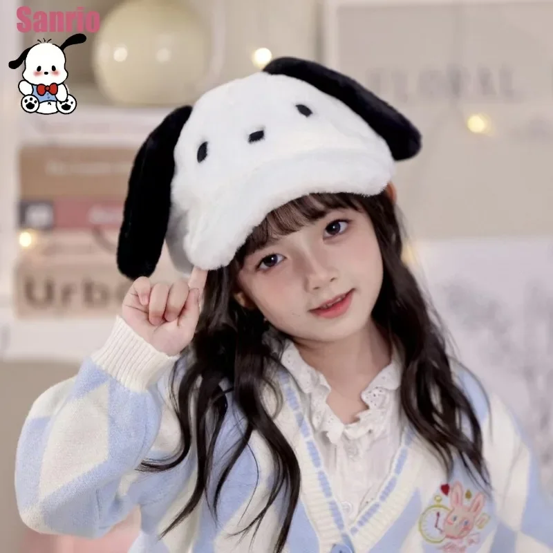 

Sanrio Cinnamoroll Kuromi My Melody Pompompurin Kawaii Cartoon Hat Winter Duck Tongue Hat Autumn Winter New Cool Cute Ball Hat