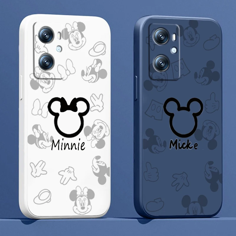 

Phone Case For OPPO Find X6 X5 X3 Lite A96 A94 A93 A77 A76 A74 A72 A57 A53S A16 5G Disney Mickey Minnie Comics Art Liquid Rope