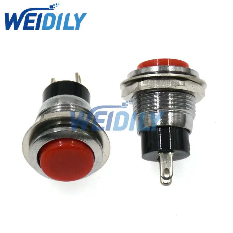 

5 шт. 12 мм маленький Мгновенный кнопочный переключатель красный зеленый цвет без блокировки переключатель