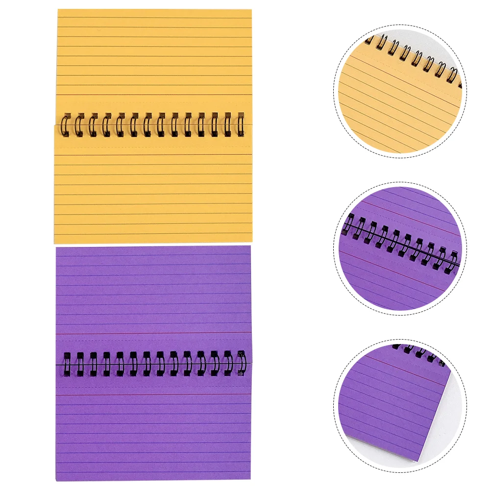 

2 Pcs Index Cards Convenient Memo Pads Do List Notebook Notepad Small Students Page Markers Paper School Tearable Tabs