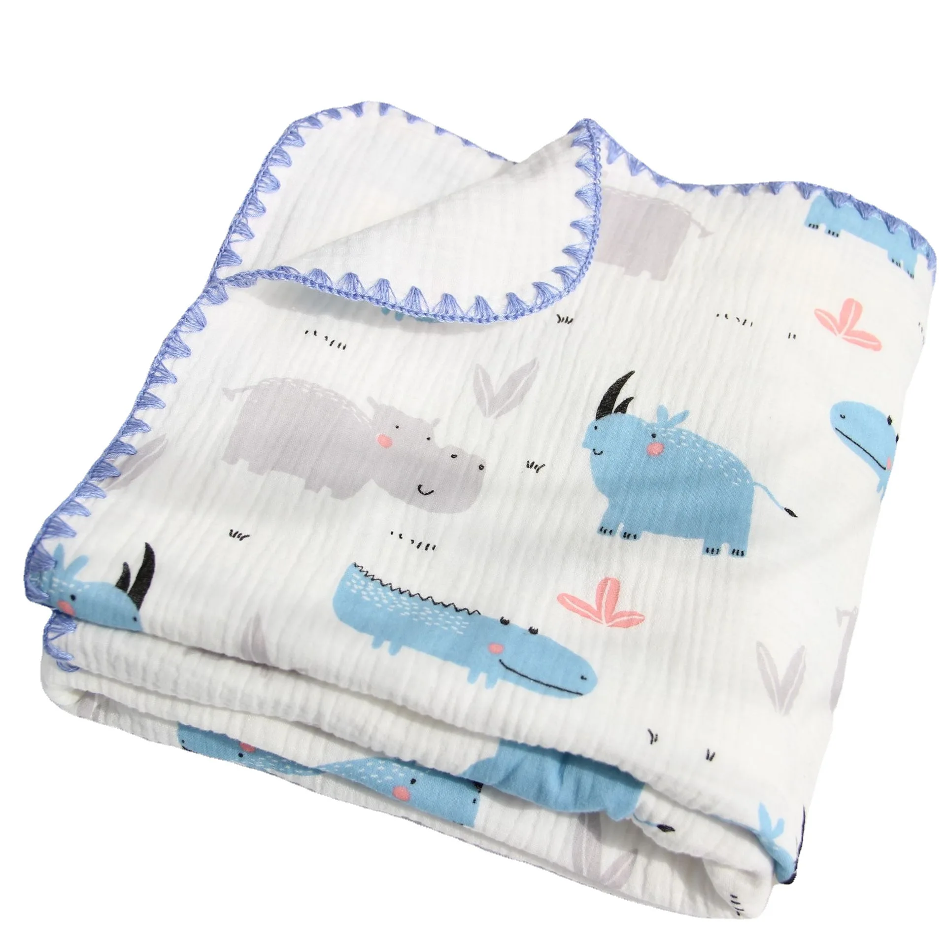 

Cartoon Pattern Baby Stuff for Newborns100% Cotton Baby Swaddle Super Soft Thin Baby Blankets Newborn Baby Bath Towel 110*110cm