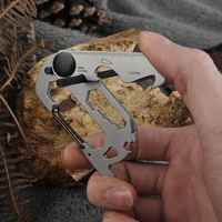 multifunction climbing carabiner edc keychain gear outdoor tools camping hiking stainless steel wrench bottle opener
