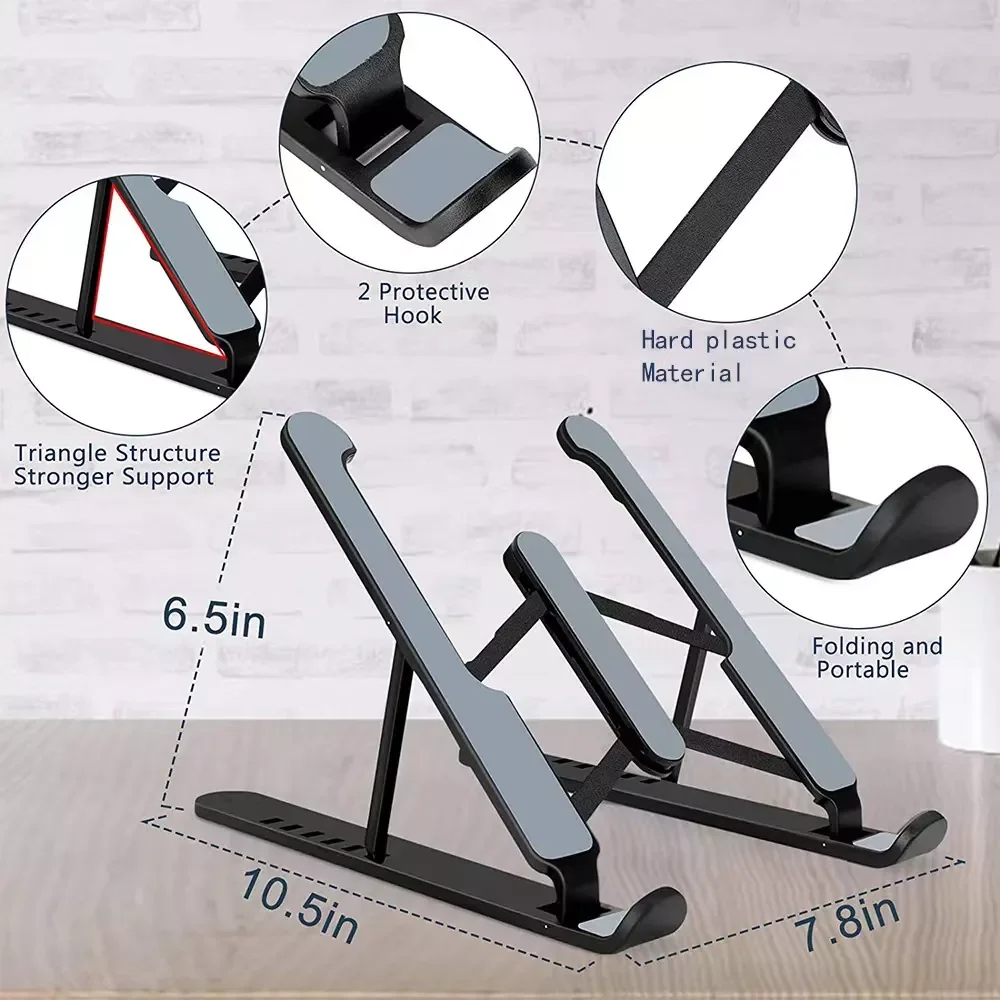 

New Arrival Foldable Laptop Stand Portable Notebook Support Base Holder Adjustable Riser Cooling Bracket for Laptop & Tablet Acc