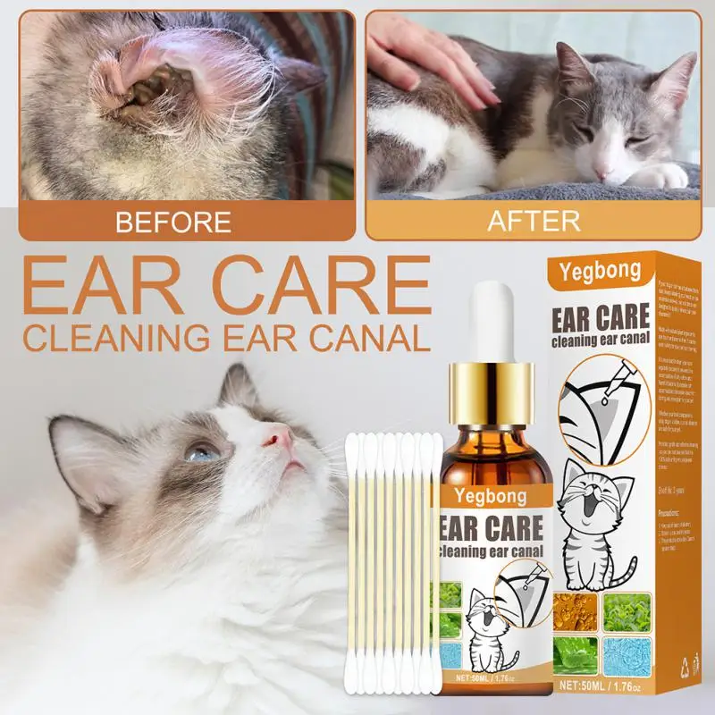 

Pet Ear Mite Deodorant Ear Cleanser Universal Against Antipruritic Cleaner For Dogs And Cats Dog Accessories