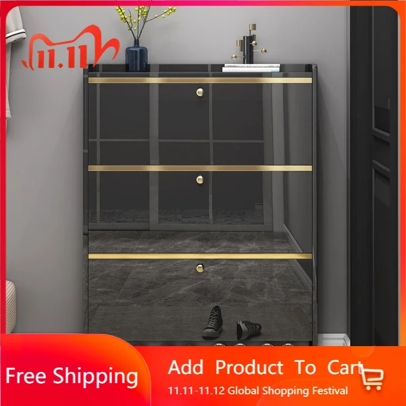 

Ультратонкая металлическая белая Подставка-органайзер для прихожей, экономия места в прихожей, мебель для дома T50XG