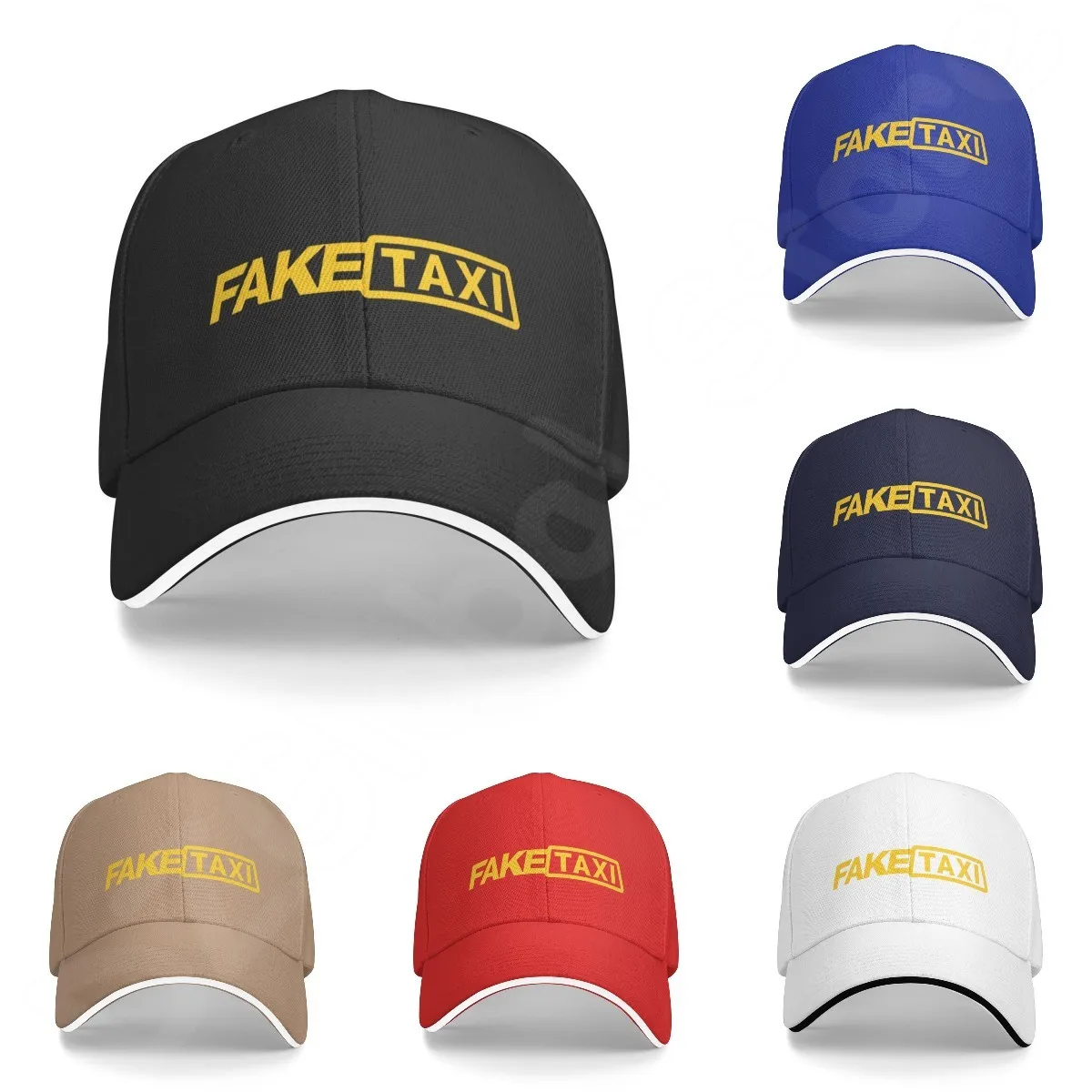 FAKE TAXI Cap Trucker Hat Funny Driver Cap Men Adjustable Hip Hop Funny Hat Baseball Cap Cool Summer Sun Cap for Driver Taxi
