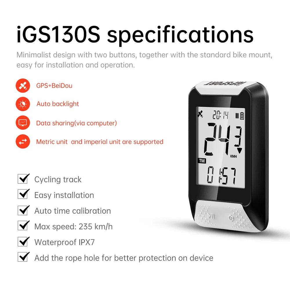 Беспроводной Велосипедный компьютер Igpsport Igs130s спидометр дорожный велосипед