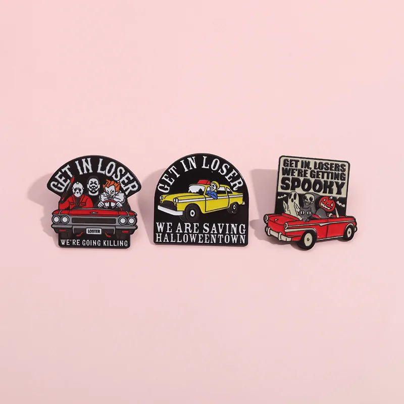 Значок для пары невесты на Хэллоуин коса призрак диван клоун змея могила