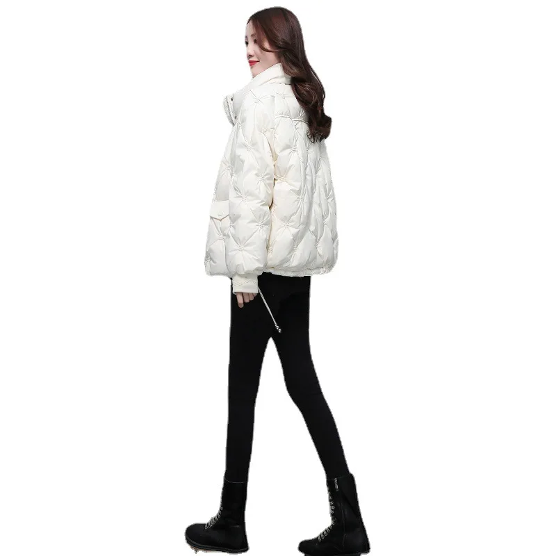 Short Parkas Winter Jacket Women Coat Shorty Fashion White Duck Down Design Sense Coats Keep Warm Jackets Overcoat Snow Clothes enlarge