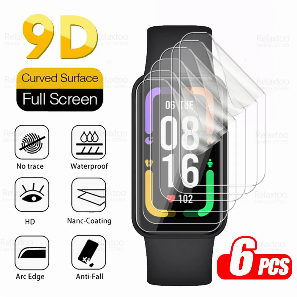 

6PCS Full Curved Soft Hydrogel Film For Xiaomi Redmi Smart Band Pro Screen Protector Readmi Redmy SmartBandPro Bandpro Not Glass