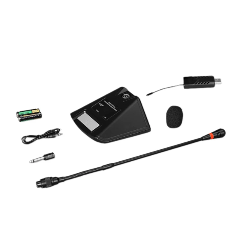 

MC-929 микрофон для интервью, радио, руководство по обучению, настольный микрофон с гусиной шеей, беспроводной микрофон для видеоконференций