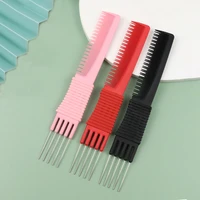2 head black carbon lift plagues combs with metal prong black carbon comb with stainless steel lift for hair salon home