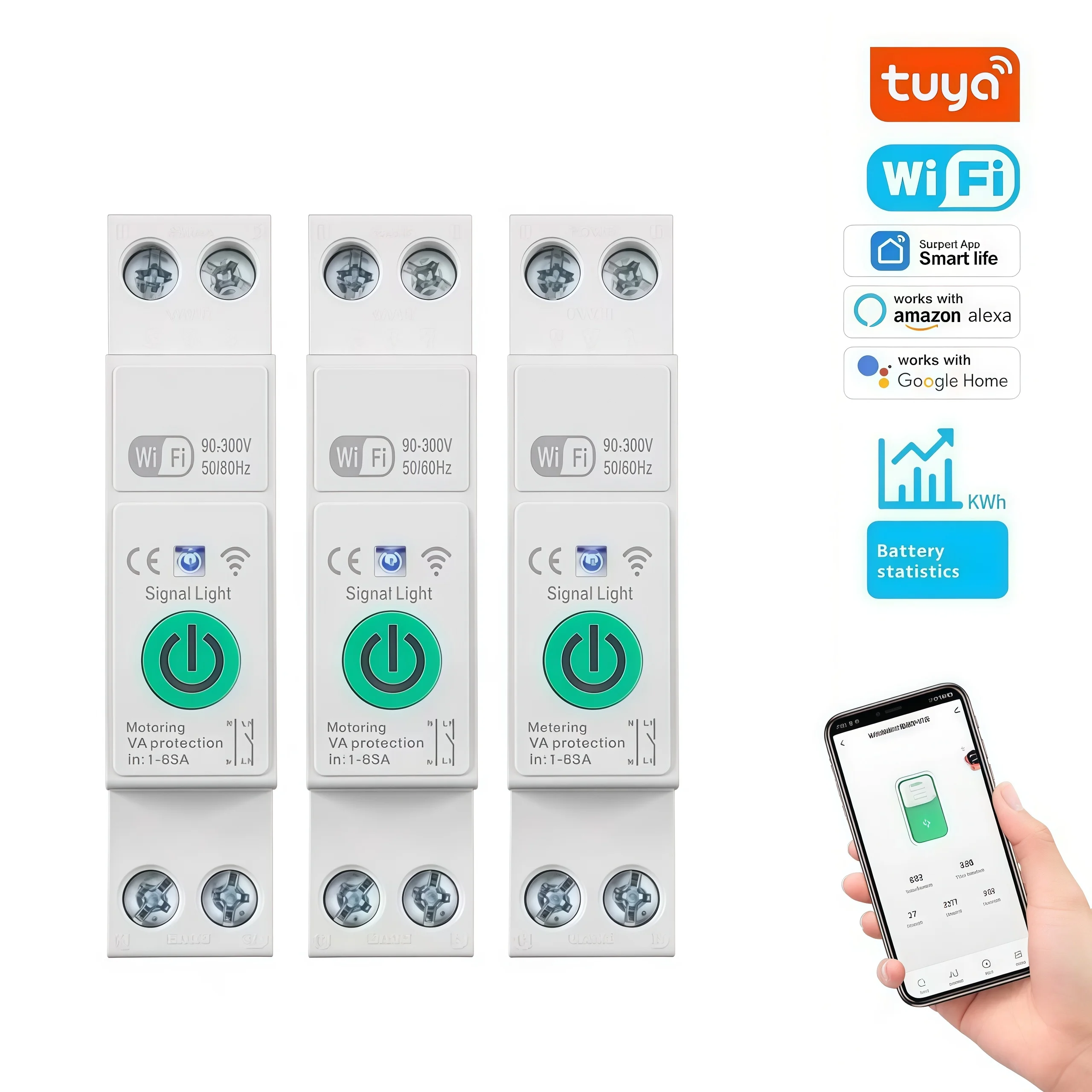 Фото Умный Wi-Fi выключатель MINI Tuya с дистанционным управлением и таймером для дома, миниатюрный пластиковый дизайн №1