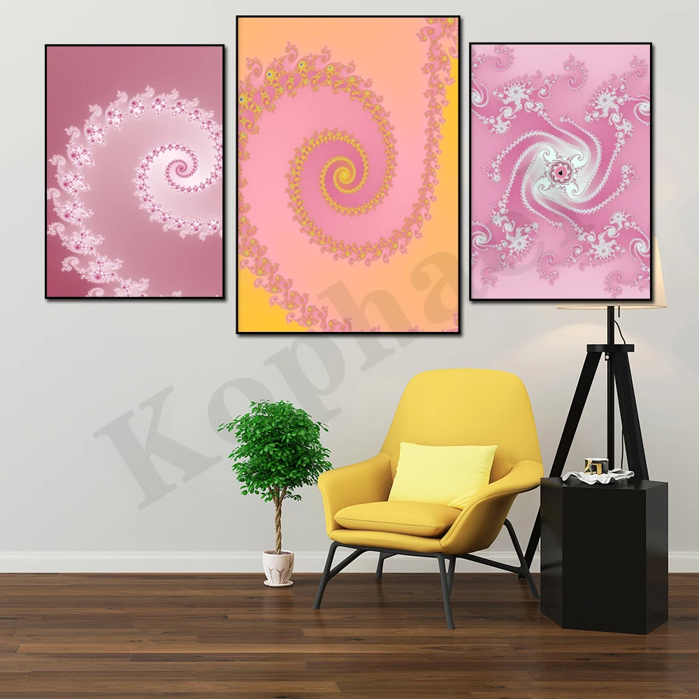 

Colorful Abstract Fractal Artwork Print Wall Art Canvas Painting