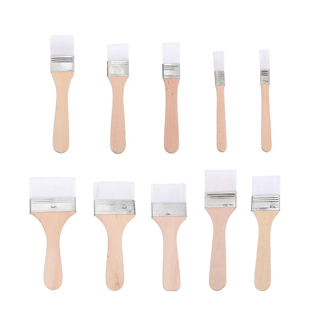 

10pcs Paint Brushes Chip and Utility Paint Brushes Simple Nylon Chip Brushes