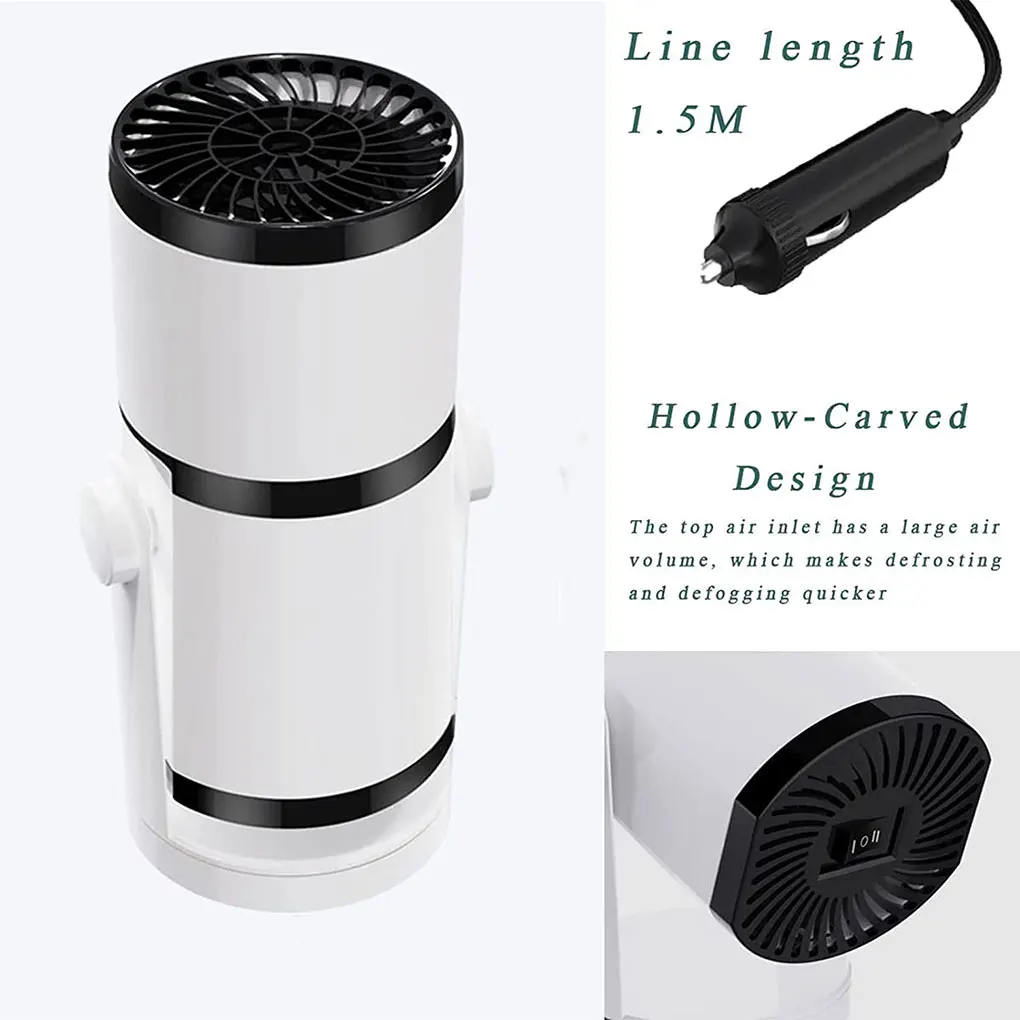 

Portable Car Heater With 360 Rotatable Fans For All-Year Comfort Heating Cooling Function 360 Rotatable Car Fans