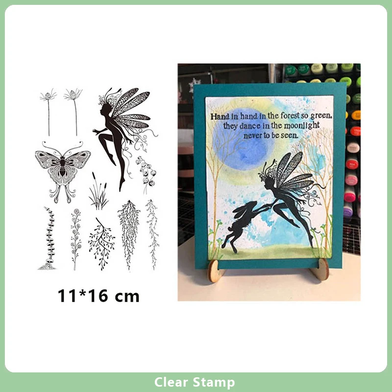 

2023 Butterfly Plants Clear Stamps for DIY Scrapbooking Card Transparent Silicone Stamp Making Photo Album Crafts Decor