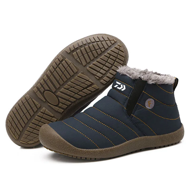 

Winter Non-Slip Fishing Shoes Waterproof Plus Size Warm Velvet Men Outdoor Sports Climbing Wear-Resisting Sneakers Hiking Shoes
