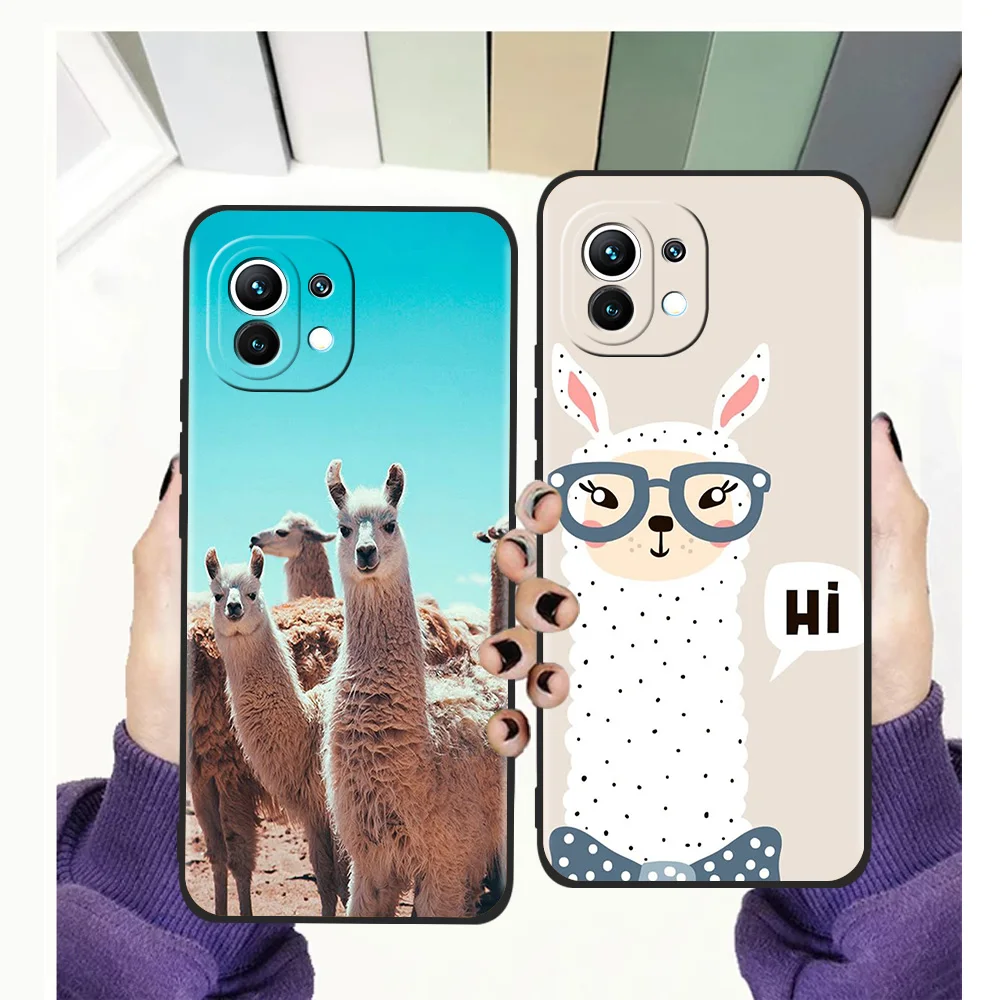

Lama Llama Alpacas Phone Case For Xiaomi Mi X3 X4 NFC F3 M3 GT Note 9T 10T 10 11 Ultra 11T 11X 11i Pro Lite 5G Silicone Shell