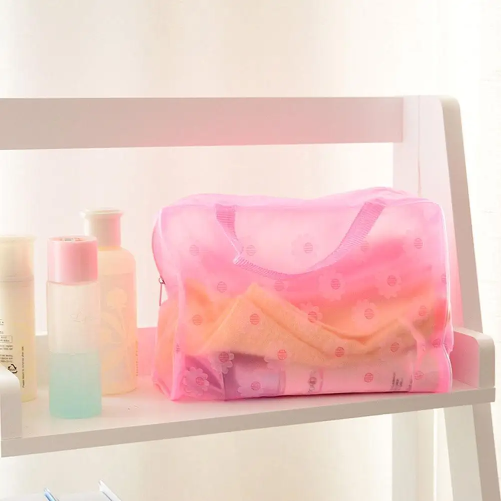 

5 color waterproof PVC cosmetic storage bag women transparent organizer for Makeup pouch compression Travelling Bath bags