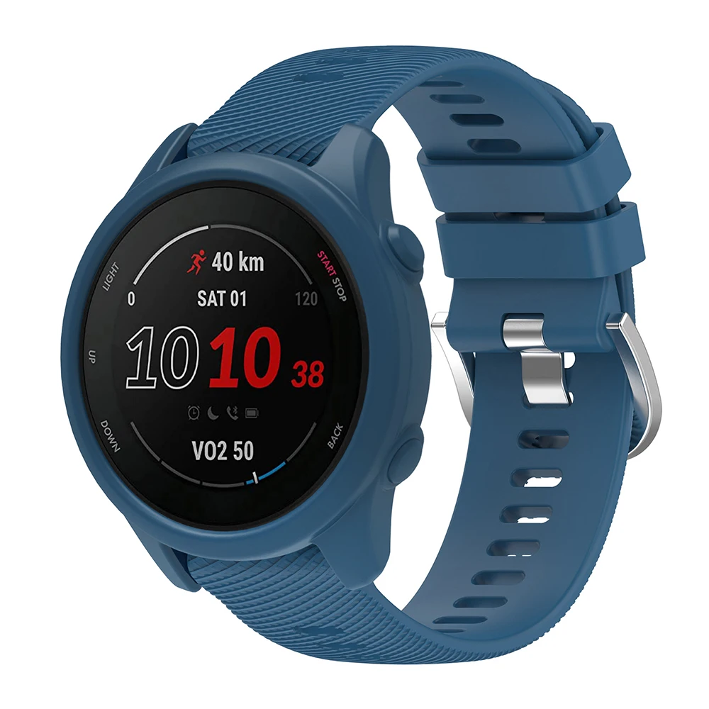 Фото Силиконовый ремешок + защитный чехол для Garmin Forerunner 255 265 сменный ремешок для часов №2
