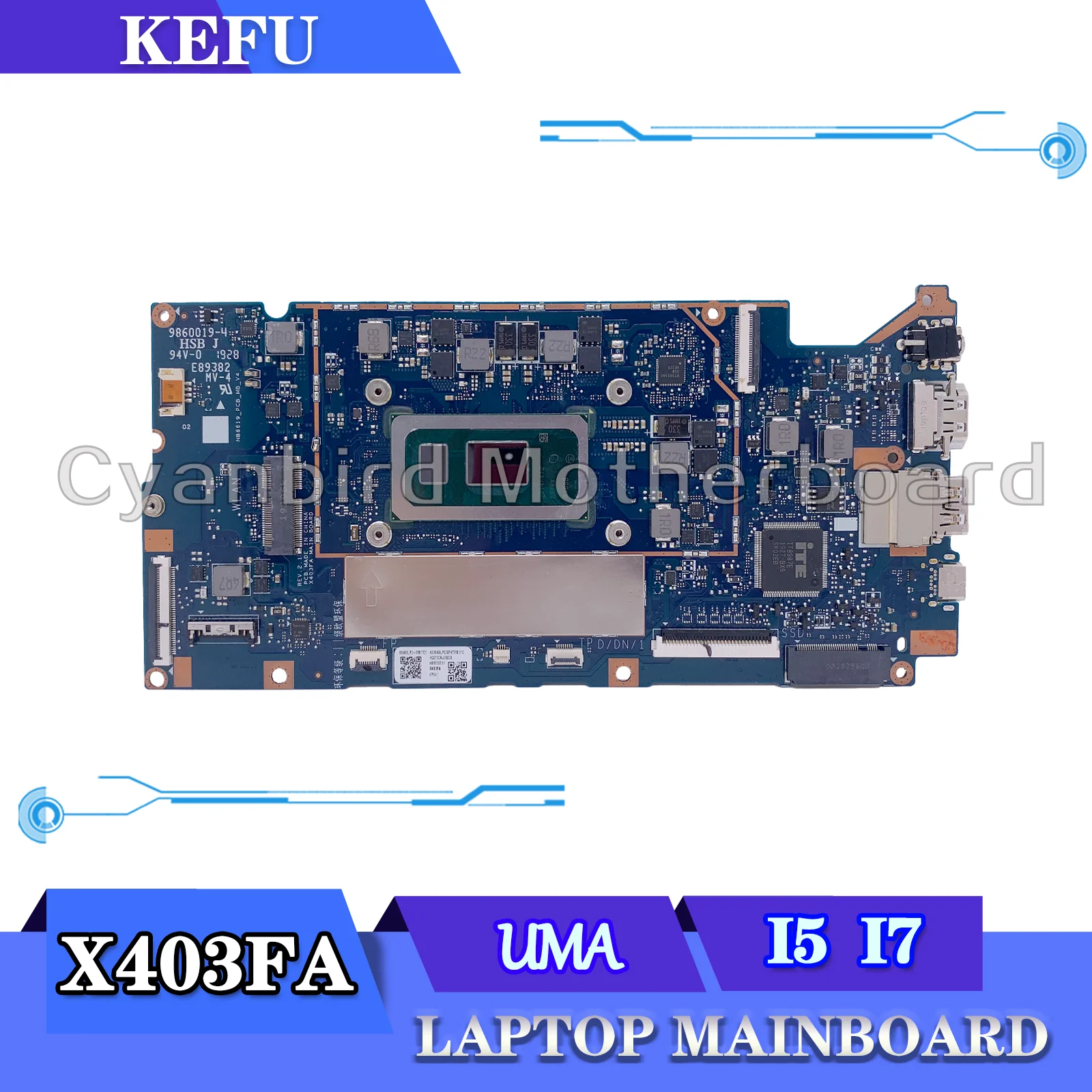 

KEFU Notebook X403FA Mainboard For ASUS VivoBook X403F X403 L403FA L403FAC X403FAC Laptop Motherboard I3 I5 I7 4G or 8G or 16G