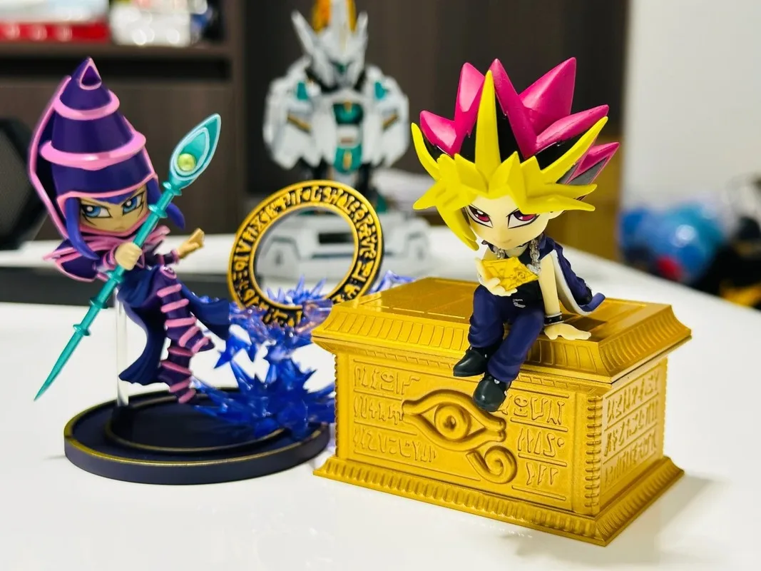 Фото Re-ment аниме Yu-Gi-Oh миниатюрная сцена слепая коробка настольная коллекция Black Magic Viper зеленоглазый белый дракон модель дисплея игрушки №2