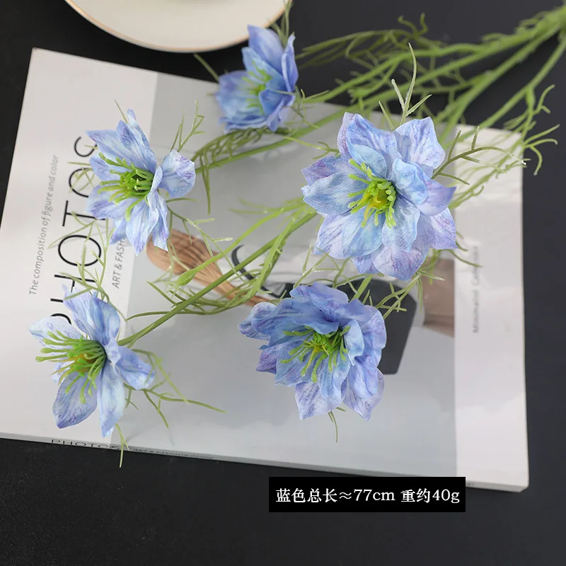 

5 шт. искусственных цветов Nigella Sativa Anlincong