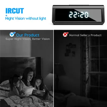 4K Clock Wifi Mini Camera Full HD 166° Angle Night Vision Motion Detect Home Security Camcorder Real-time Remote Monitor espia 5