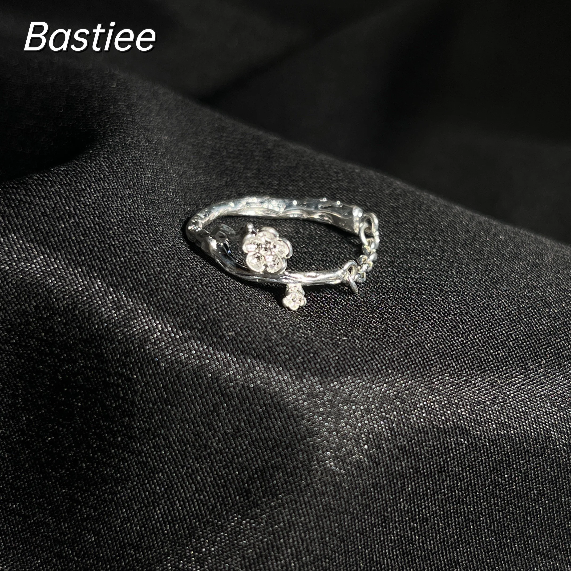 

Bastiee 999 Sterling Silver Rings for Women Miao Wedding Handmade Ethnic Luxury Jewelry Adjustable
