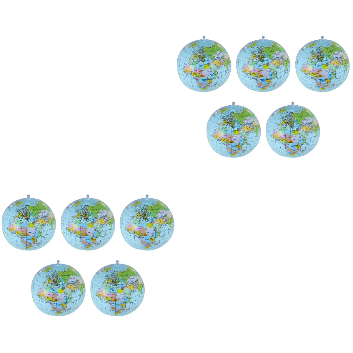 

10 Pcs Children Beach Balls Inflatable Globe Beach Toys Pool Toys
