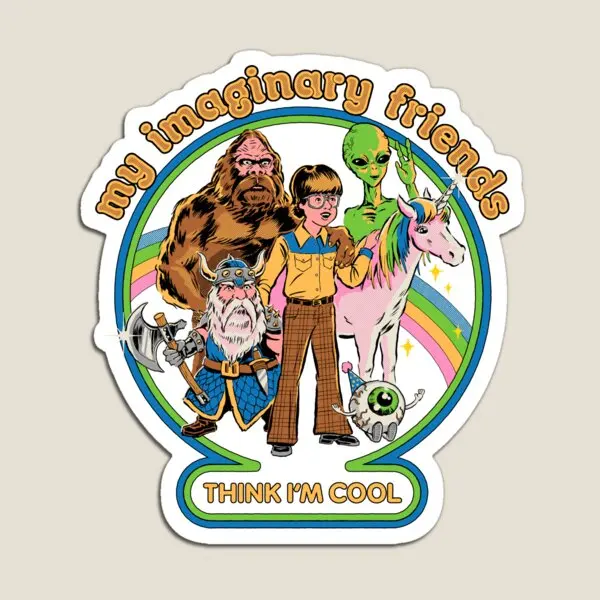 

My Imaginary Friends Magnet Baby Home Refrigerator Holder Magnetic for Fridge Organizer Funny Stickers Kids Toy Cute Colorful