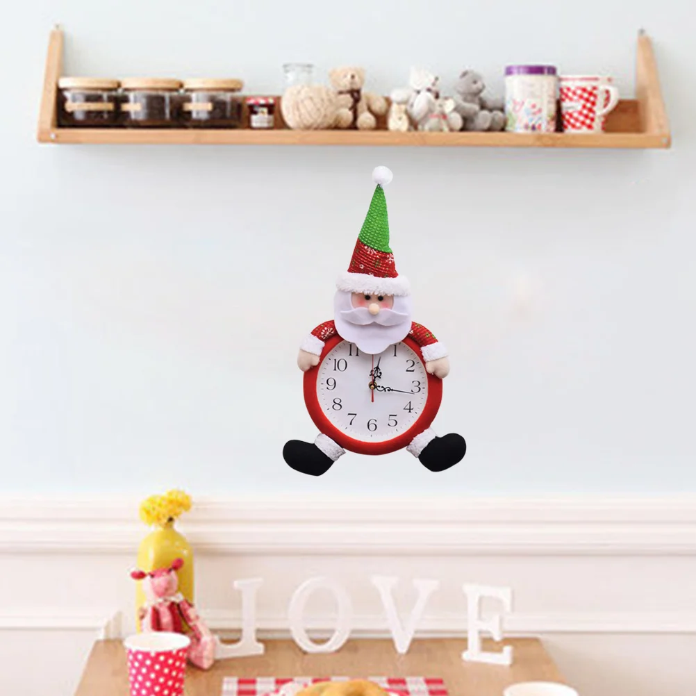 

1PC Safe Beautiful Useful Fashion Alarm Clock Christmas Clock Hanging Clock Snowman Electronic Clock Electronic Clock