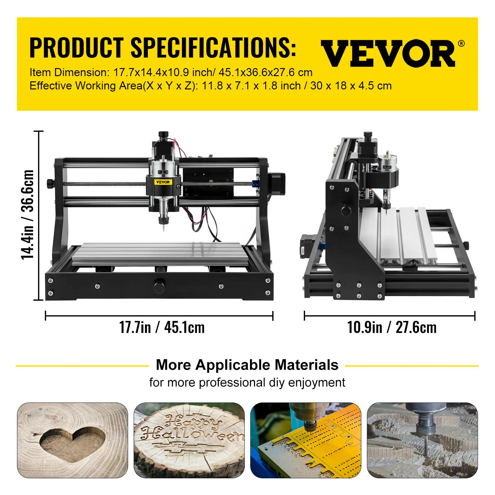 Гравировальный станок VEVOR Cnc 3018 Pro с автономным управлением гравировальный GRBL