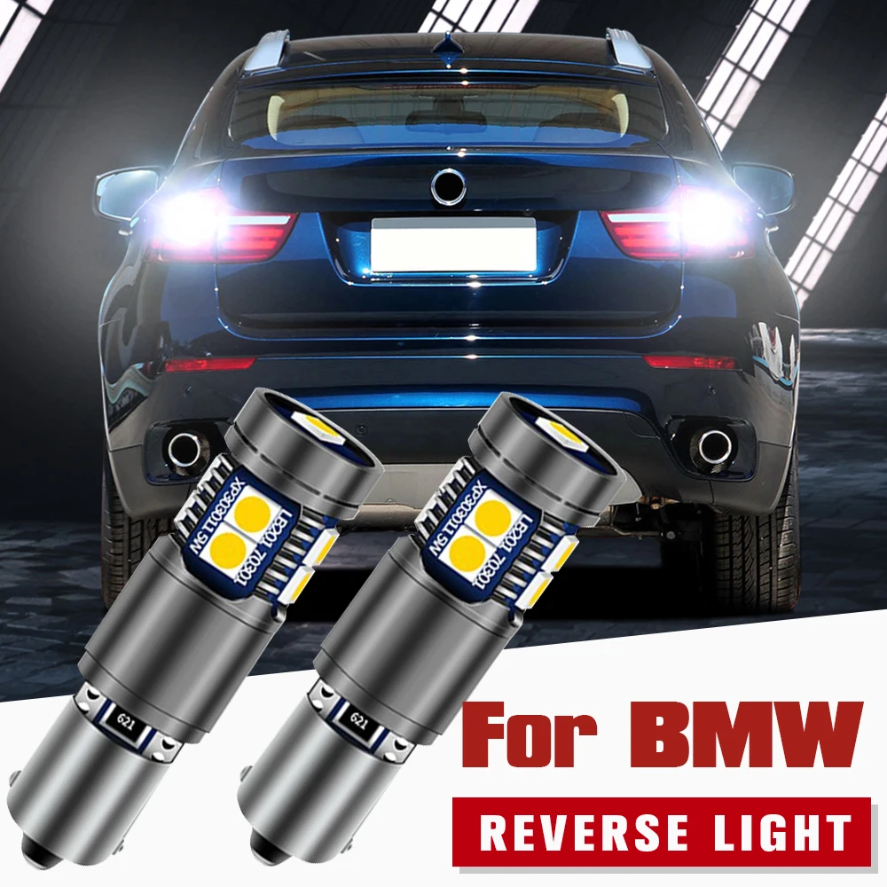 

2pcs LED Backup Light H21W BAY9S 64136 Canbus For BMW 3-Series F30 F80 F31 5-Series G30 F90 E61 F11 G31 X3 G01 F97 X6 E71 E72