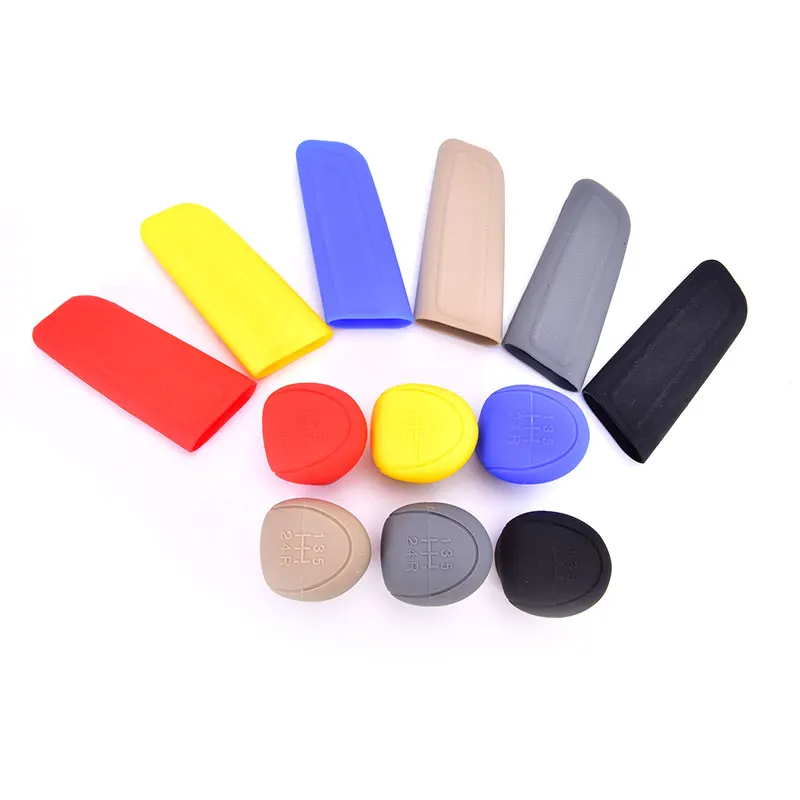 

2Pcs Car Silicone Gel Gear Knob Cover Head Shift Glove Gear Shift Collars Handbrake Sleeve Car Hand Brake Covers Skin Universal