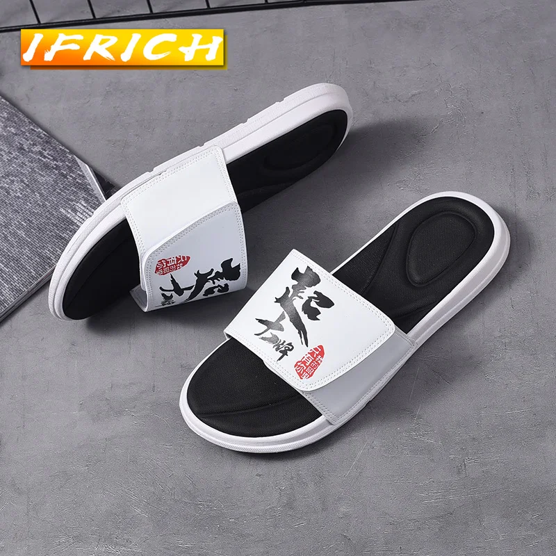 

Мужские повседневные пляжные тапочки, брендовые удобные шлепанцы для дома, Уличная обувь, большие размеры, 2022