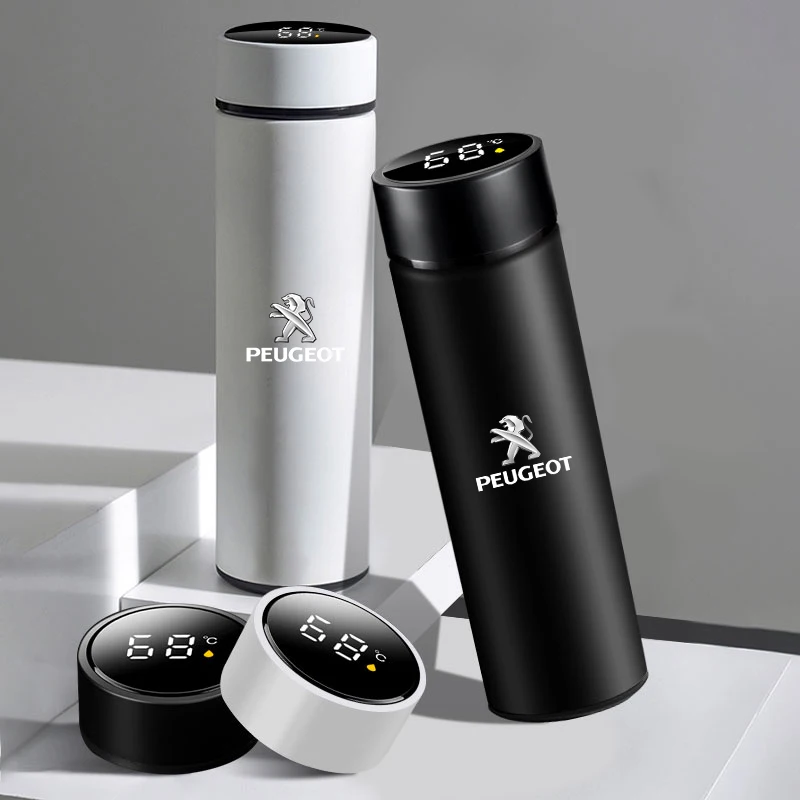 

Intelligent Thermos Cup Touch Display Temperature Stainless Steel Vacuum Car Thermoses Cup for Peugeot 206 308 307 207 208 3008