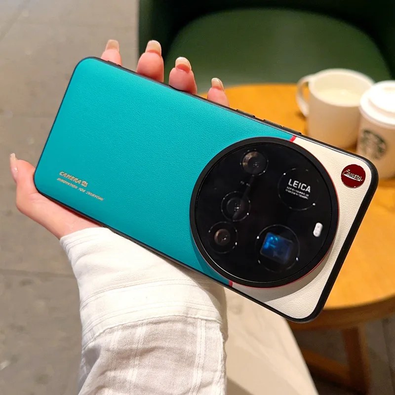 Фото Чехол для Xiaomi 15, 14, 13, 12S, ультраконтрастный цвет, матовая кожа, защита объектива, мягкая ручка для телефона, задняя крышка №5