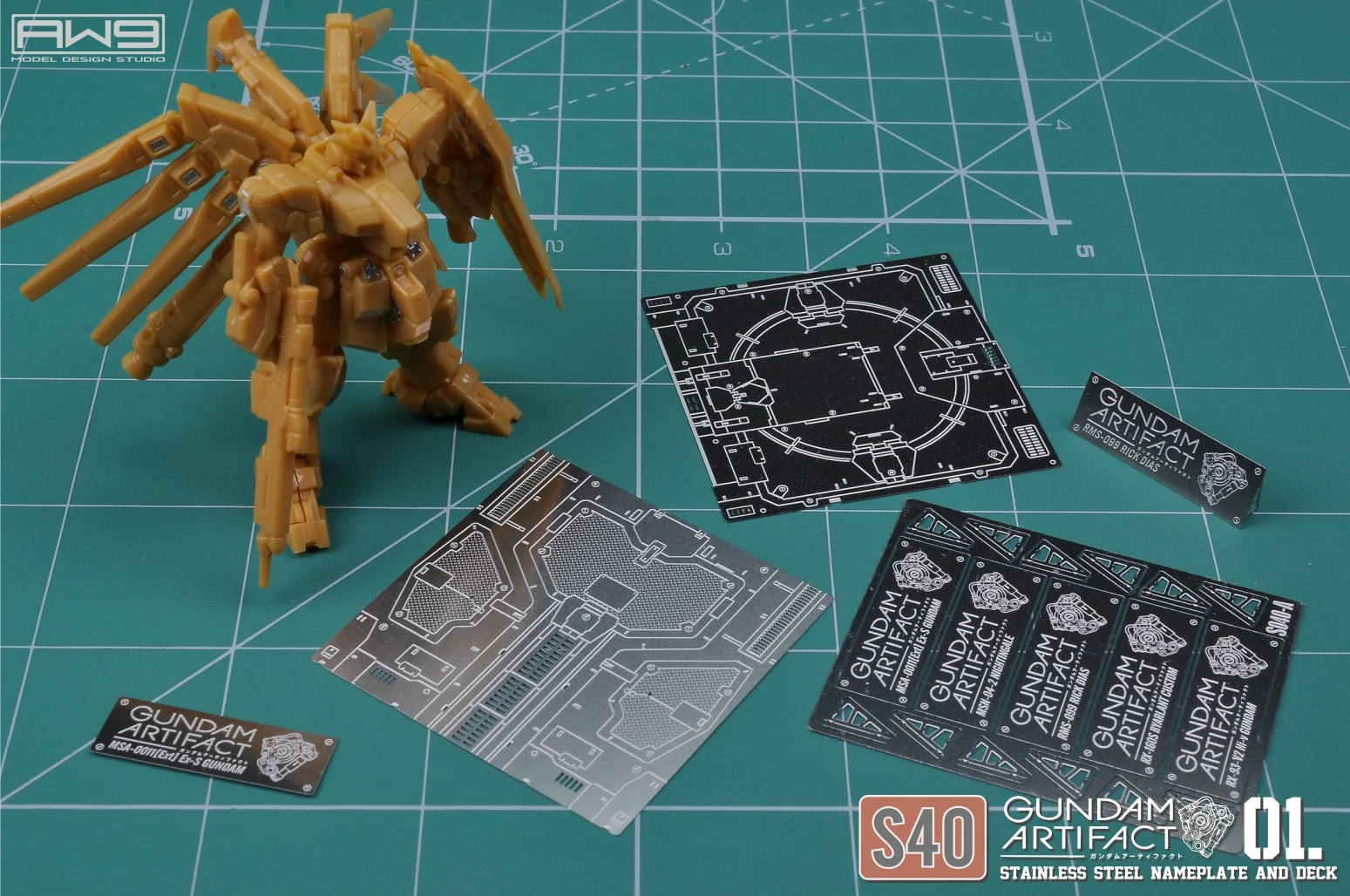 

Табличка и Палуба из нержавеющей стали Madworks S40 01 для артефакт модели Gundam (1 набор лист с гравировкой)