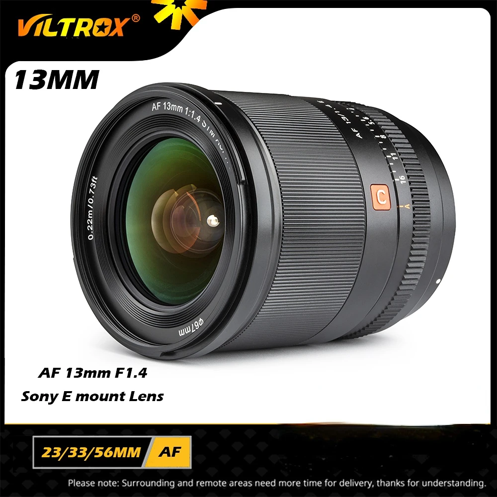 

Viltrox 13mm 23mm 33mm 56mm F1.4 Sony E Auto Focus Ultra Wide Angle Lens APS-C Lens For Sony E-mount A6400 A7III A7R Camera Lens