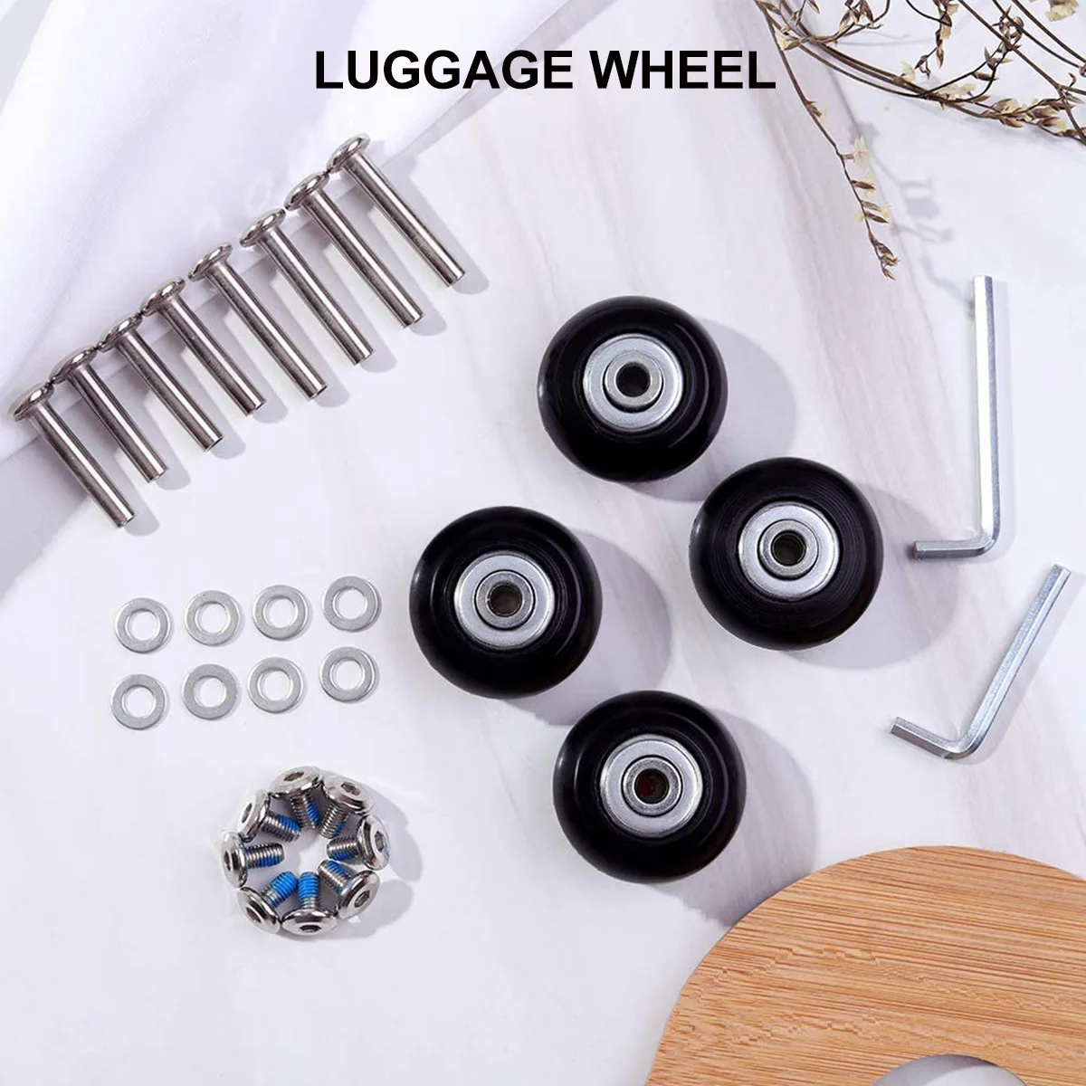 

Trolley Case Casters Luggage Accessories Kit Wear-Resistant Suitcase Replacement Wheels Repair Tool Swivel