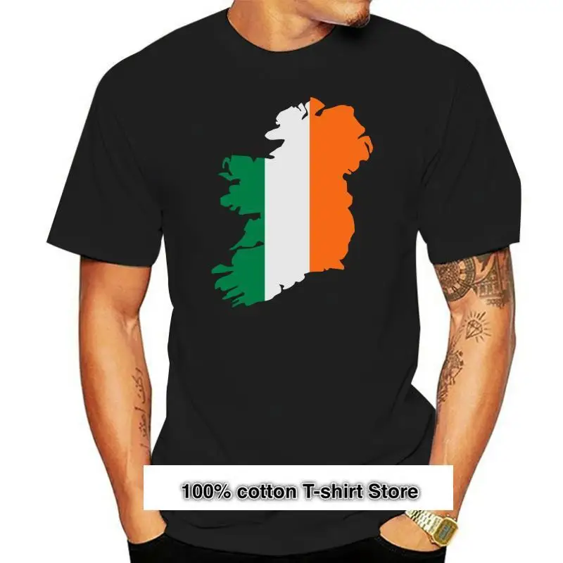 

Camiseta corta para hombre, prenda de vestir, con inscripción de ireland Fit