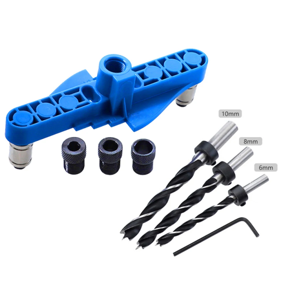 

Woodworking Pocket Hole Jig 6/8/10mm Self-centering Scriber Jig Drilling Guide Positioner Hole Puncher Carpentry Tool Woodworkin
