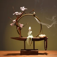 backflow holder incense burner wax melt essential oil smoke waterfall incense burner zen garden porte encens diffuser aa50ib
