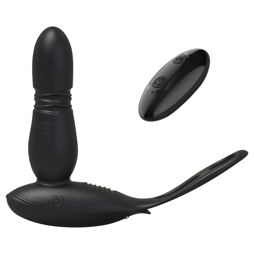 Мужской массажер простаты с дистанционным управлением телескопическая Анальная
