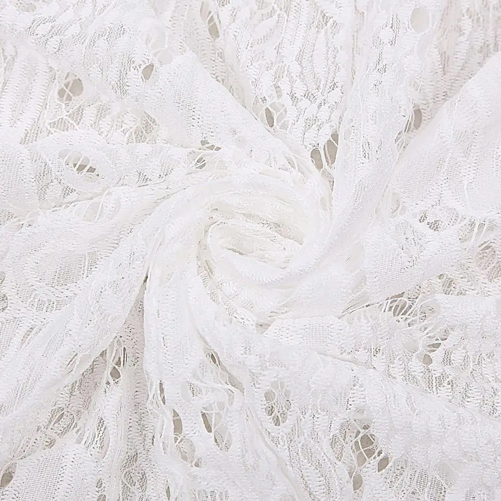 Женское кружевное пляжное кимоно черный и белый кардиган с вышивкой Длинная