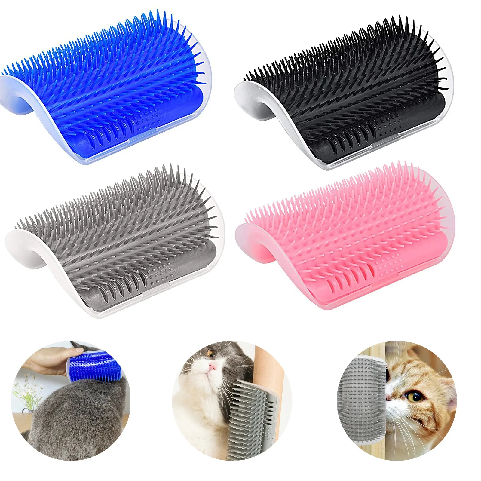 

Pet Comb Removable Cat Corner Scratching Rubbing Brush Pet Hair Removal Massage Comb Pet Grooming Cleaning Supplies