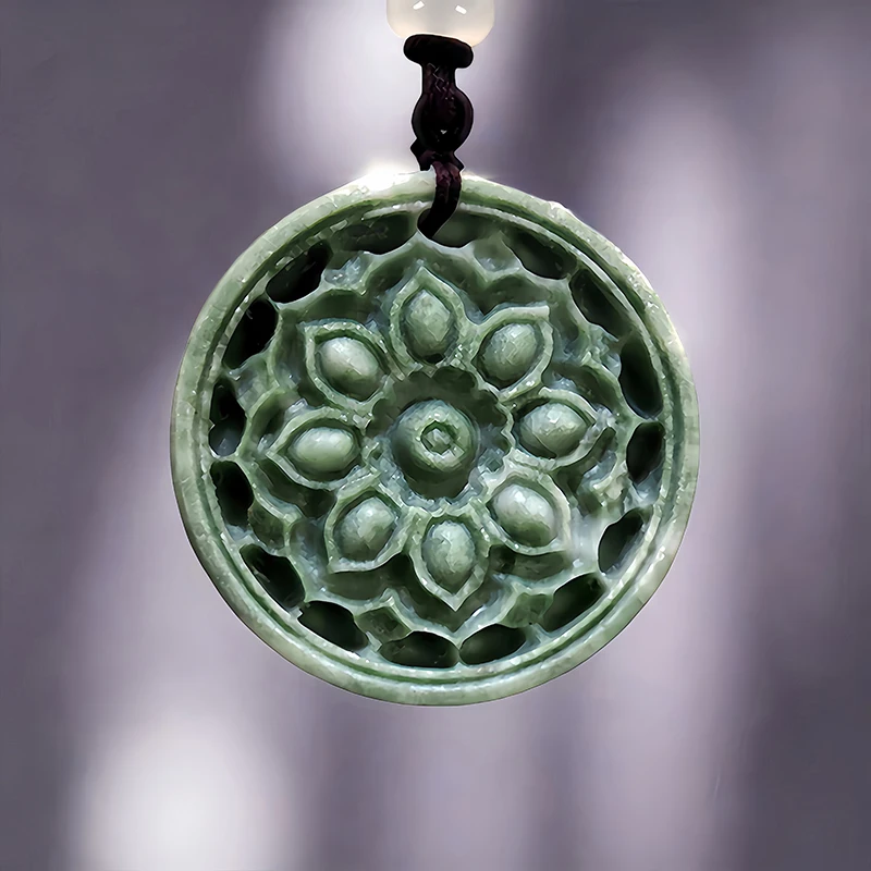 Ожерелье с подвеской из натурального нефрита Аксессуары для ожерелья