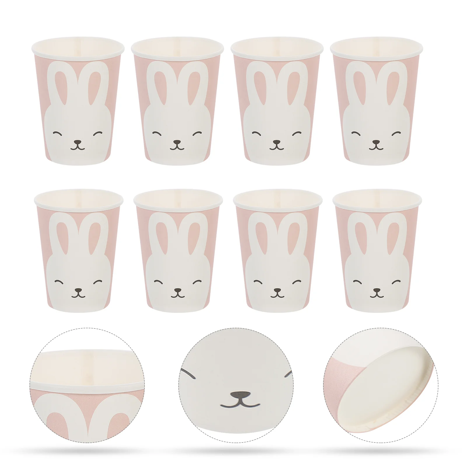 

32Pcs Bunny Party Cups Pretty Papers Cups Disposable Drinking Cups Holders